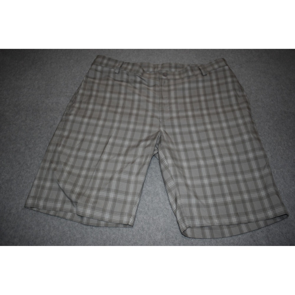PING Golf Shorts Men 38 Tan Plaid SensorCool Polyester Lightweight Performance